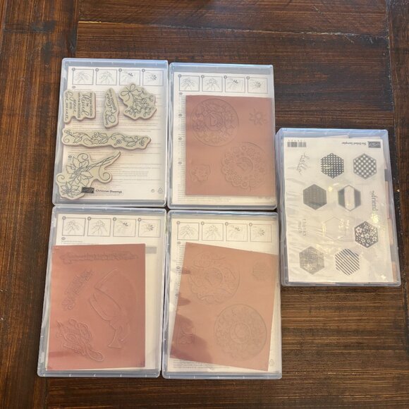Stampin' Up! Lot of 5 Photopolymer / Cling Stamp Sets ~ Christmas / Birds/ Greet - Picture 2 of 2